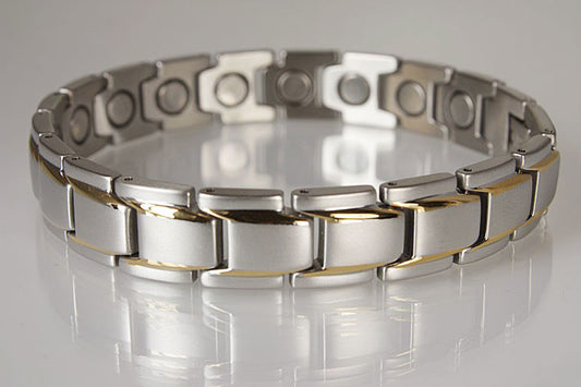 High-Power Magnetarmband 8262 – 18 x 4000 Gauss – Edelstahl (Silber, Gold, Rosé & Schwarz)